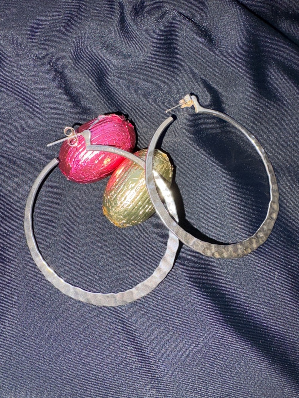 Silpada Hammered Hoop Earrings in Silver
